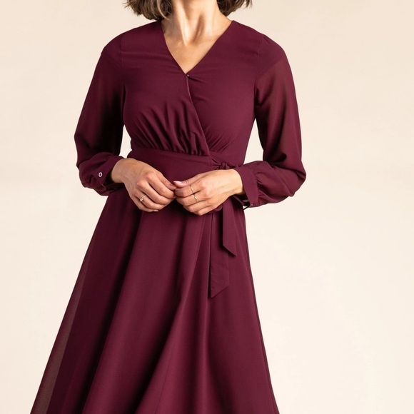 Arbor Wrap Maxi Dress Merlot - XS - Picture 5 of 8